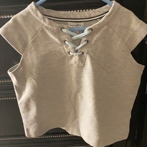 Girls size M grey crop top